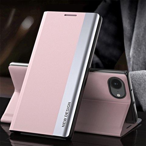 Etui Sleep Case Pro na iPhone 16e z klapką i podstawką - różowe Etui Sleep Case Pro na iPhone 16e z klapką i podstawką - różowe
