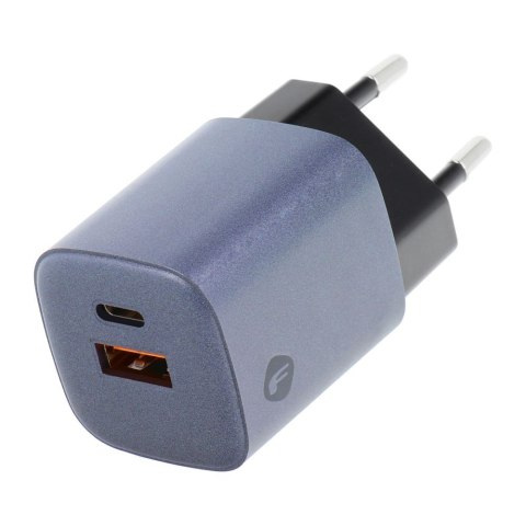 Ładowarka sieciowa do telefonu Forcell F-Energy GaN USB C + USB A QC4.0 PD 3A 33W VT-31 szara Ładowarka sieciowa do telefonu Forcell F-Energy GaN USB C + USB A QC4.0 PD 3A 33W VT-31 szara