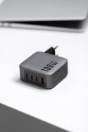 Ładowarka sieciowa do telefonu Forcell F-Energy GaN 3 x USB C + USB A QC4.0 PD 5A 100W VT-46 szara Ładowarka sieciowa do telefonu Forcell F-Energy GaN 3 x USB C + USB A QC4.0 PD 5A 100W VT-46 szara