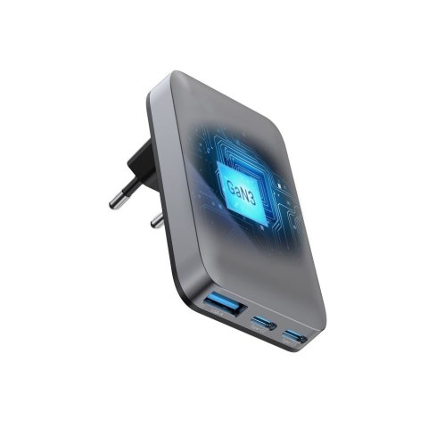 Ładowarka sieciowa do telefonu Forcell F-Energy Ultra slim GaN III 2 x USB C + USB A QC4.0 PD 4A 65W VT-47 szara #1 Ładowarka sieciowa do telefonu Forcell F-Energy Ultra slim GaN III 2 x USB C + USB A QC4.0 PD 4A 65W VT-47 szara #1