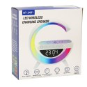 Lampka LED RGB ładowarka indukcyjna radio budzik zegar Lampka LED RGB ładowarka indukcyjna radio budzik zegar