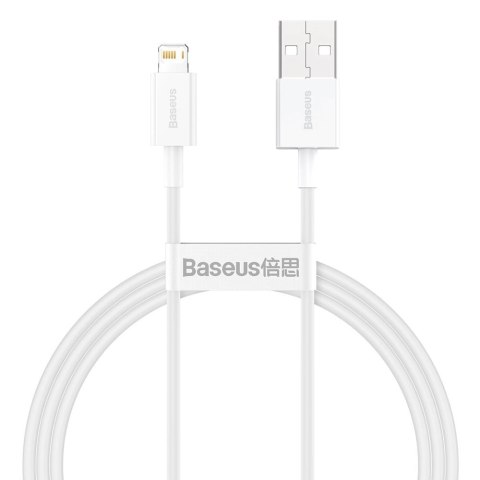 [PO ZWROCIE] Baseus Superior kabel USB - Lightning 2,4A 1 m Biały (CALYS-A02)