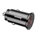 Baseus ładowarka samochodowa PD Circular Plastic 1x USB-C 1x USB 30W czarna