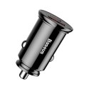 Baseus ładowarka samochodowa PD Circular Plastic 1x USB-C 1x USB 30W czarna