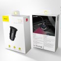 Baseus ładowarka samochodowa PD Circular Plastic 1x USB-C 1x USB 30W czarna