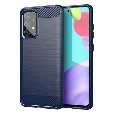 Carbon Case elastyczne etui pokrowiec Samsung Galaxy A72 4G niebieski Carbon Case elastyczne etui pokrowiec Samsung Galaxy A72 4G niebieski
