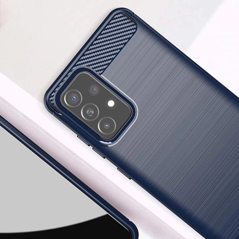 Carbon Case elastyczne etui pokrowiec Samsung Galaxy A72 4G niebieski Carbon Case elastyczne etui pokrowiec Samsung Galaxy A72 4G niebieski
