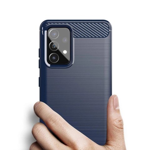 Carbon Case elastyczne etui pokrowiec Samsung Galaxy A72 4G niebieski Carbon Case elastyczne etui pokrowiec Samsung Galaxy A72 4G niebieski