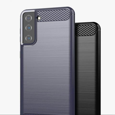 Carbon Case elastyczne etui pokrowiec Samsung Galaxy S21+ 5G (S21 Plus 5G) niebieski Carbon Case elastyczne etui pokrowiec Samsung Galaxy S21+ 5G (S21 Plus 5G) niebieski