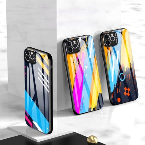 Color Glass Case etui pokrowiec nakładka ze szkła hartowanego z osłoną na aparat iPhone 11 Pro Max pattern 1 Color Glass Case etui pokrowiec nakładka ze szkła hartowanego z osłoną na aparat iPhone 11 Pro Max pattern 1