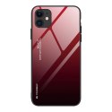 Gradient Glass etui pokrowiec nakładka ze szkła hartowanego iPhone 12 mini czarno-czerwony Gradient Glass etui pokrowiec nakładka ze szkła hartowanego iPhone 12 mini czarno-czerwony