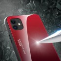 Gradient Glass etui pokrowiec nakładka ze szkła hartowanego iPhone 12 mini czarno-czerwony Gradient Glass etui pokrowiec nakładka ze szkła hartowanego iPhone 12 mini czarno-czerwony