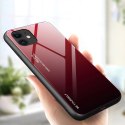 Gradient Glass etui pokrowiec nakładka ze szkła hartowanego iPhone 12 mini czarno-czerwony Gradient Glass etui pokrowiec nakładka ze szkła hartowanego iPhone 12 mini czarno-czerwony