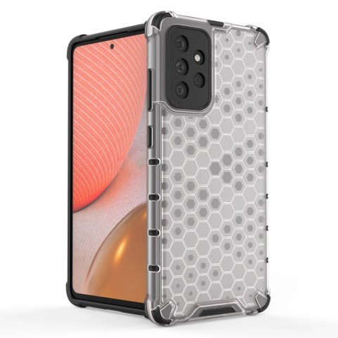 Honeycomb etui pancerny pokrowiec z żelową ramką Samsung Galaxy A72 4G czarny Honeycomb etui pancerny pokrowiec z żelową ramką Samsung Galaxy A72 4G czarny
