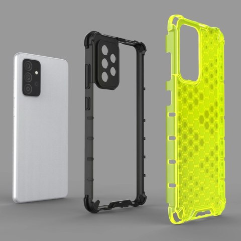 Honeycomb etui pancerny pokrowiec z żelową ramką Samsung Galaxy A72 4G czarny Honeycomb etui pancerny pokrowiec z żelową ramką Samsung Galaxy A72 4G czarny