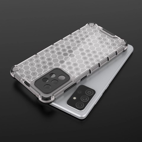 Honeycomb etui pancerny pokrowiec z żelową ramką Samsung Galaxy A72 4G czarny Honeycomb etui pancerny pokrowiec z żelową ramką Samsung Galaxy A72 4G czarny