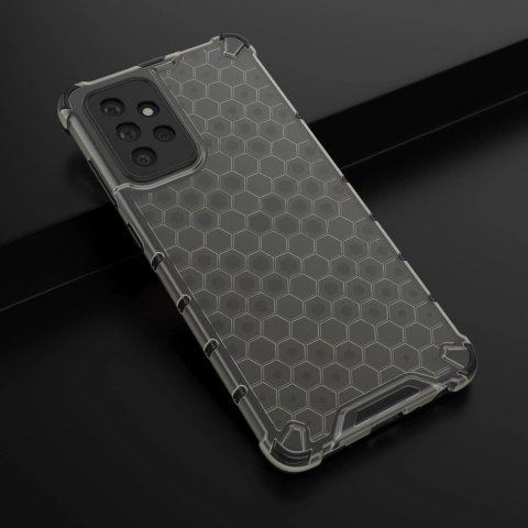 Honeycomb etui pancerny pokrowiec z żelową ramką Samsung Galaxy A72 4G czarny Honeycomb etui pancerny pokrowiec z żelową ramką Samsung Galaxy A72 4G czarny