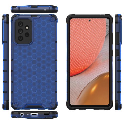 Honeycomb etui pancerny pokrowiec z żelową ramką Samsung Galaxy A72 4G niebieski Honeycomb etui pancerny pokrowiec z żelową ramką Samsung Galaxy A72 4G niebieski