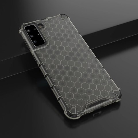 Honeycomb etui pancerny pokrowiec z żelową ramką Samsung Galaxy S21+ 5G (S21 Plus 5G) czarny Honeycomb etui pancerny pokrowiec z żelową ramką Samsung Galaxy S21+ 5G (S21 Plus 5G) czarny
