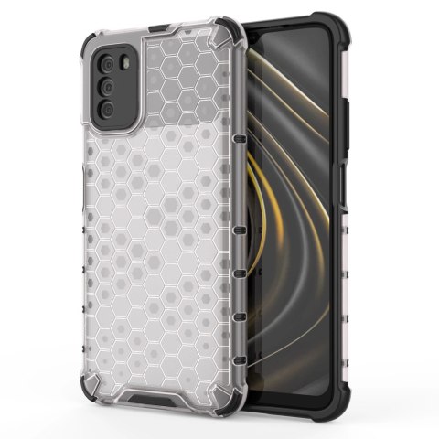 Honeycomb etui pancerny pokrowiec z żelową ramką Xiaomi Poco M3 przezroczysty Honeycomb etui pancerny pokrowiec z żelową ramką Xiaomi Poco M3 przezroczysty