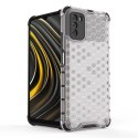 Honeycomb etui pancerny pokrowiec z żelową ramką Xiaomi Poco M3 przezroczysty Honeycomb etui pancerny pokrowiec z żelową ramką Xiaomi Poco M3 przezroczysty