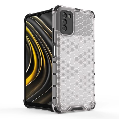 Honeycomb etui pancerny pokrowiec z żelową ramką Xiaomi Poco M3 przezroczysty Honeycomb etui pancerny pokrowiec z żelową ramką Xiaomi Poco M3 przezroczysty