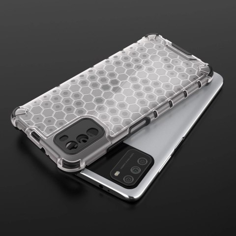 Honeycomb etui pancerny pokrowiec z żelową ramką Xiaomi Poco M3 przezroczysty Honeycomb etui pancerny pokrowiec z żelową ramką Xiaomi Poco M3 przezroczysty