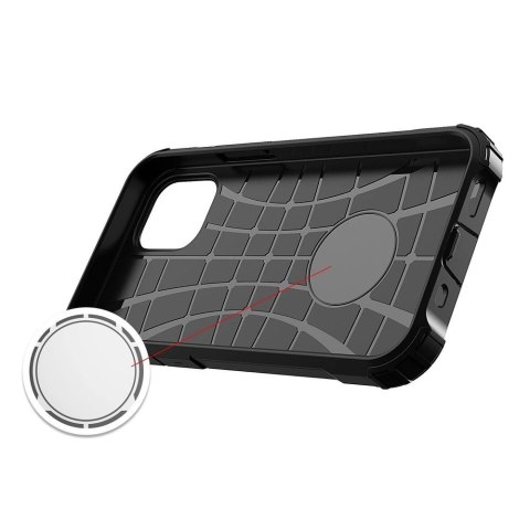 Hybrid Armor pancerne hybrydowe etui pokrowiec iPhone 12 Pro Max czarny Hybrid Armor pancerne hybrydowe etui pokrowiec iPhone 12 Pro Max czarny