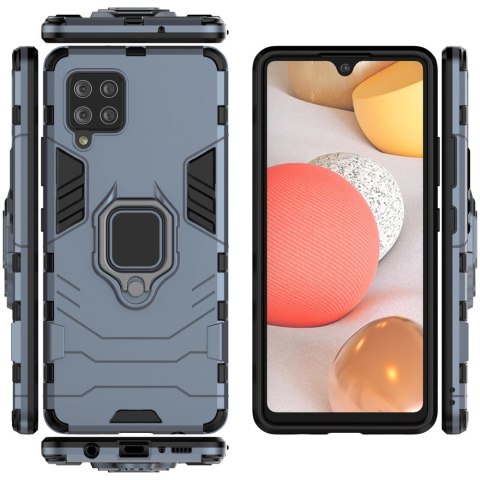 Ring Armor pancerne hybrydowe etui pokrowiec + magnetyczny uchwyt Samsung Galaxy A42 5G niebieski Ring Armor pancerne hybrydowe etui pokrowiec + magnetyczny uchwyt Samsung Galaxy A42 5G niebieski