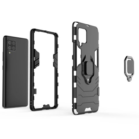 Ring Armor pancerne hybrydowe etui pokrowiec + magnetyczny uchwyt Samsung Galaxy A42 5G niebieski Ring Armor pancerne hybrydowe etui pokrowiec + magnetyczny uchwyt Samsung Galaxy A42 5G niebieski