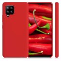 Silicone Case elastyczne silikonowe etui pokrowiec Samsung Galaxy A42 5G czerwony Silicone Case elastyczne silikonowe etui pokrowiec Samsung Galaxy A42 5G czerwony