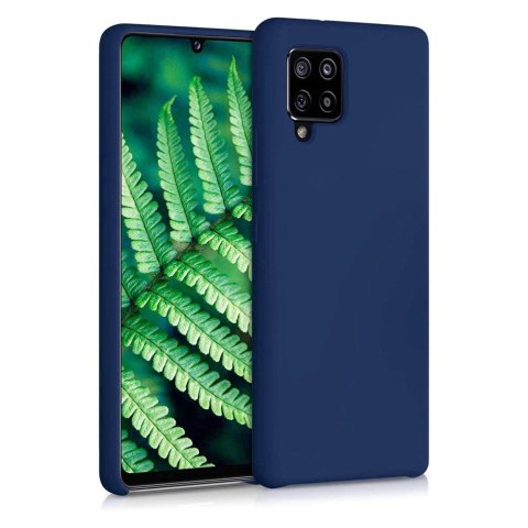 Silicone Case elastyczne silikonowe etui pokrowiec Samsung Galaxy A42 5G niebieski Silicone Case elastyczne silikonowe etui pokrowiec Samsung Galaxy A42 5G niebieski