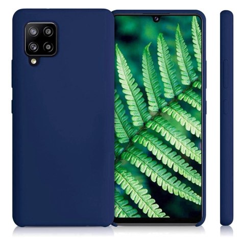Silicone Case elastyczne silikonowe etui pokrowiec Samsung Galaxy A42 5G niebieski Silicone Case elastyczne silikonowe etui pokrowiec Samsung Galaxy A42 5G niebieski