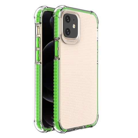 Spring Armor żelowy elastyczny pancerny pokrowiec z kolorową ramką do iPhone 12 mini zielony Spring Armor żelowy elastyczny pancerny pokrowiec z kolorową ramką do iPhone 12 mini zielony