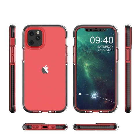 Spring Case pokrowiec żelowe etui z kolorową ramką do iPhone 12 mini ciemnoniebieski Spring Case pokrowiec żelowe etui z kolorową ramką do iPhone 12 mini ciemnoniebieski