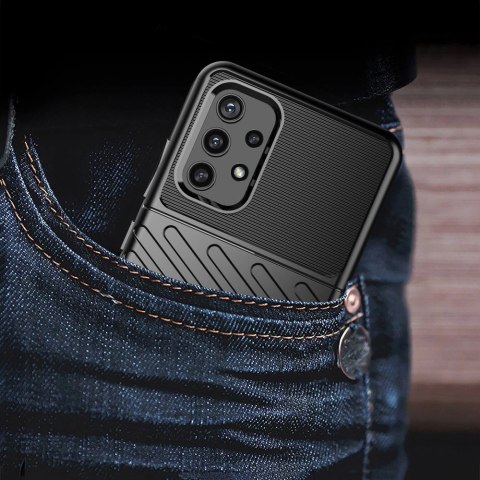 Thunder Case elastyczne pancerne etui pokrowiec Samsung Galaxy A32 5G niebieski Thunder Case elastyczne pancerne etui pokrowiec Samsung Galaxy A32 5G niebieski