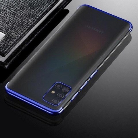 Clear Color case żelowy pokrowiec etui z metaliczną ramką Samsung Galaxy A72 4G niebieski Clear Color case żelowy pokrowiec etui z metaliczną ramką Samsung Galaxy A72 4G niebieski