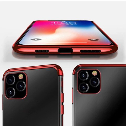 Clear Color case żelowy pokrowiec etui z metaliczną ramką Xiaomi Mi 11 czerwony Clear Color case żelowy pokrowiec etui z metaliczną ramką Xiaomi Mi 11 czerwony