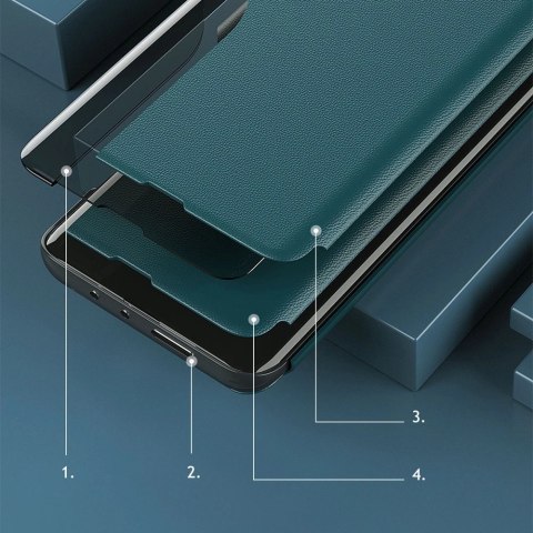 Eco Leather View Case elegancki futerał etui z klapką i funkcją podstawki Samsung Galaxy A22 4G niebieski Eco Leather View Case elegancki futerał etui z klapką i funkcją podstawki Samsung Galaxy A22 4G niebieski