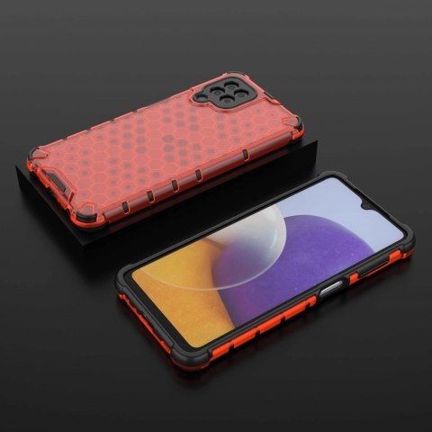 Honeycomb etui pancerny pokrowiec z żelową ramką Samsung Galaxy A22 4G czerwony Honeycomb etui pancerny pokrowiec z żelową ramką Samsung Galaxy A22 4G czerwony