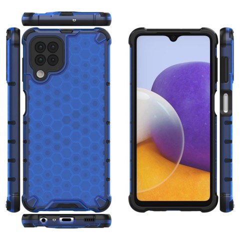 Honeycomb etui pancerny pokrowiec z żelową ramką Samsung Galaxy A22 4G niebieski Honeycomb etui pancerny pokrowiec z żelową ramką Samsung Galaxy A22 4G niebieski
