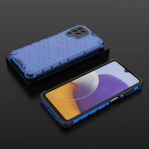 Honeycomb etui pancerny pokrowiec z żelową ramką Samsung Galaxy A22 4G niebieski Honeycomb etui pancerny pokrowiec z żelową ramką Samsung Galaxy A22 4G niebieski