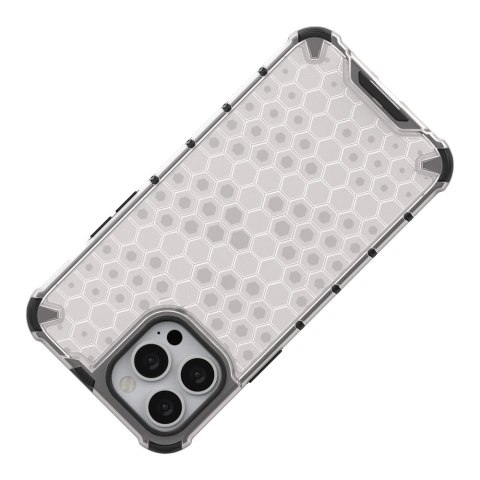 Honeycomb etui pancerny pokrowiec z żelową ramką iPhone 13 Pro Max czerwony Honeycomb etui pancerny pokrowiec z żelową ramką iPhone 13 Pro Max czerwony