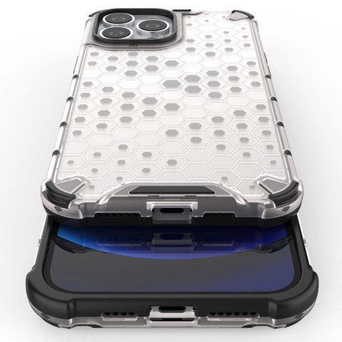 Honeycomb etui pancerny pokrowiec z żelową ramką iPhone 13 Pro Max czerwony Honeycomb etui pancerny pokrowiec z żelową ramką iPhone 13 Pro Max czerwony