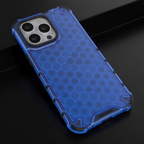 Honeycomb etui pancerny pokrowiec z żelową ramką iPhone 13 Pro niebieski Honeycomb etui pancerny pokrowiec z żelową ramką iPhone 13 Pro niebieski