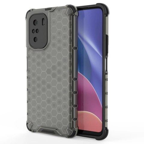 Honeycomb etui pancerny pokrowiec z żelową ramką Xiaomi Redmi K40 Pro+ / K40 Pro / K40 / Poco F3 czarny Honeycomb etui pancerny pokrowiec z żelową ramką Xiaomi Redmi K40 Pro+ / K40 Pro / K40 / Poco F3 czarny