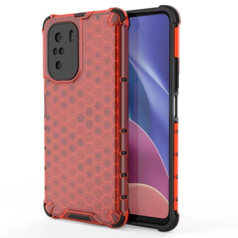 Honeycomb etui pancerny pokrowiec z żelową ramką Xiaomi Redmi K40 Pro+ / K40 Pro / K40 / Poco F3 czerwony Honeycomb etui pancerny pokrowiec z żelową ramką Xiaomi Redmi K40 Pro+ / K40 Pro / K40 / Poco F3 czerwony