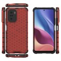 Honeycomb etui pancerny pokrowiec z żelową ramką Xiaomi Redmi K40 Pro+ / K40 Pro / K40 / Poco F3 czerwony Honeycomb etui pancerny pokrowiec z żelową ramką Xiaomi Redmi K40 Pro+ / K40 Pro / K40 / Poco F3 czerwony
