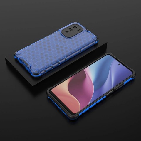 Honeycomb etui pancerny pokrowiec z żelową ramką Xiaomi Redmi K40 Pro+ / K40 Pro / K40 / Poco F3 niebieski Honeycomb etui pancerny pokrowiec z żelową ramką Xiaomi Redmi K40 Pro+ / K40 Pro / K40 / Poco F3 niebieski