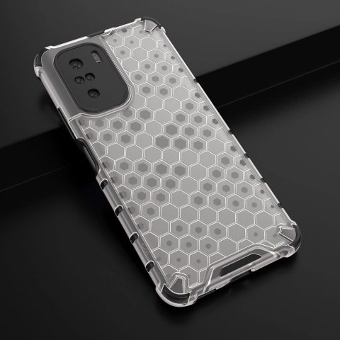 Honeycomb etui pancerny pokrowiec z żelową ramką Xiaomi Redmi K40 Pro+ / K40 Pro / K40 / Poco F3 przezroczysty Honeycomb etui pancerny pokrowiec z żelową ramką Xiaomi Redmi K40 Pro+ / K40 Pro / K40 / Poco F3 przezroczysty